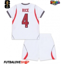 Dres Anglicko Declan Rice #4 Domáci pre deti MS 2026 Krátky Rukáv (+ trenírky)